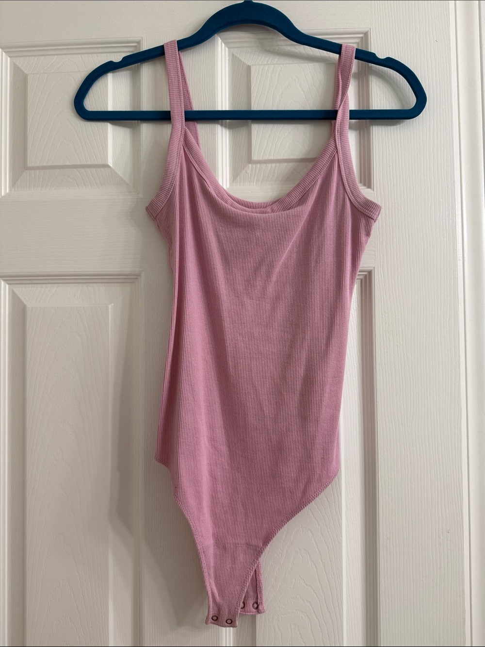 Abercrombie & Fitch Light Pink Ribbed Tank Bodysuit